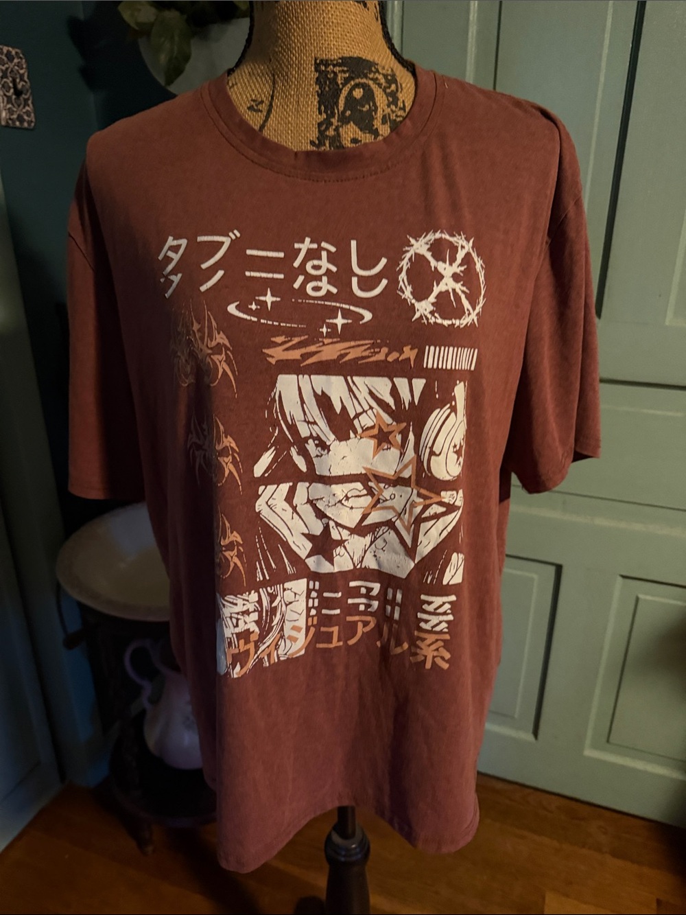 Rust Graphic Anime Short Sleeve Tee